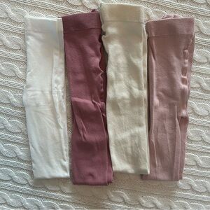 H&M Kids' Tights Set - White, Burgundy, Beige, Pink - NWOT